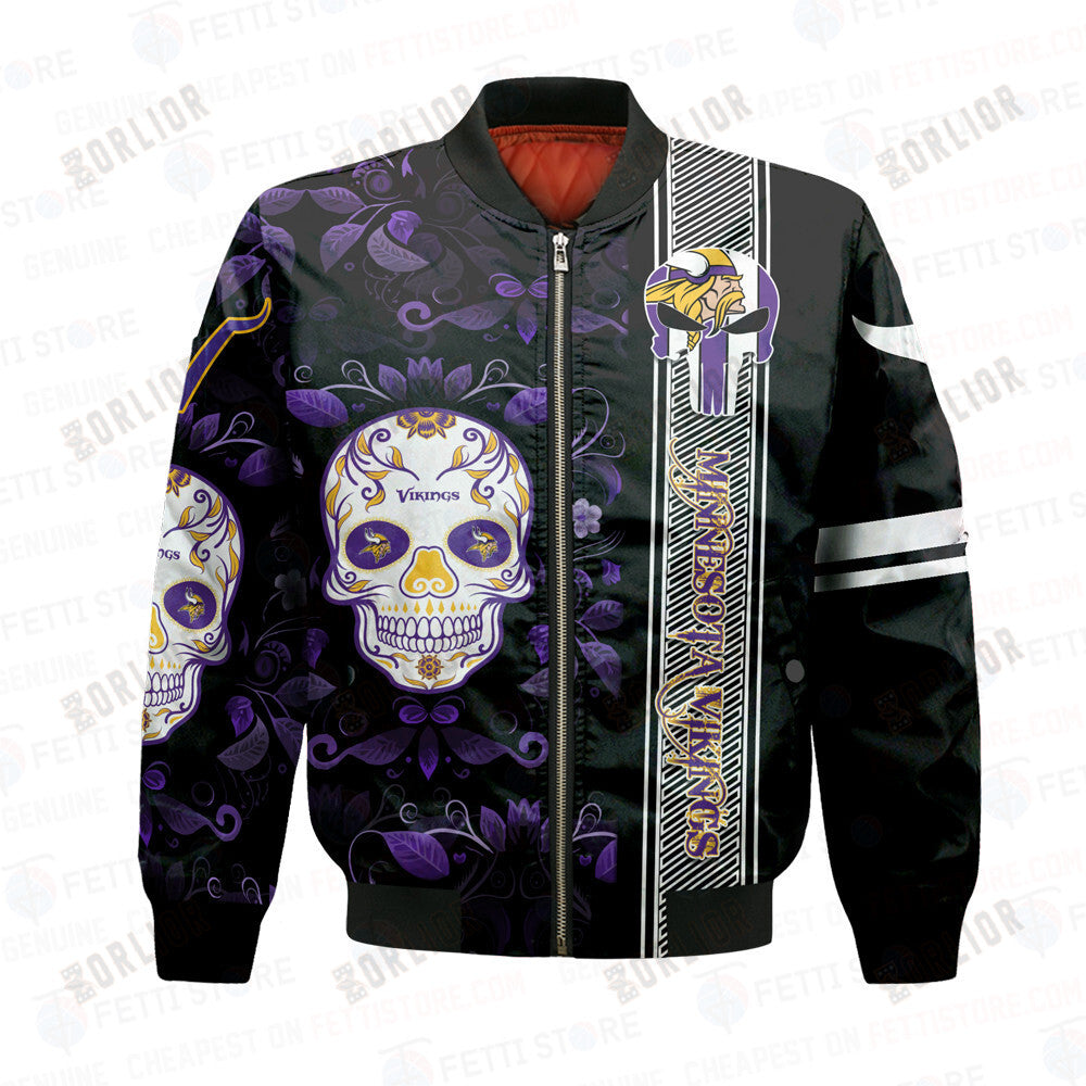 Minnesota Vikings - National Football League AOP Bomber Jacket STM V1