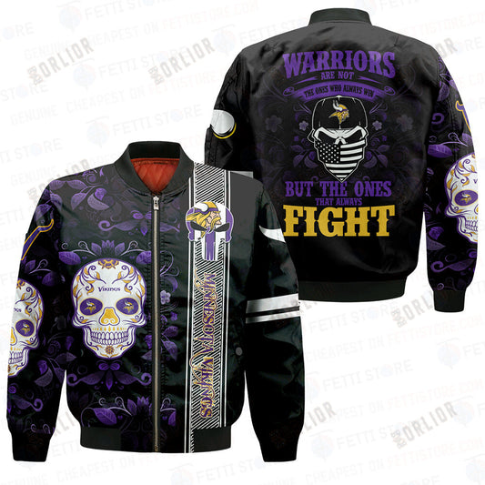 Minnesota Vikings - National Football League AOP Bomber Jacket STM V1