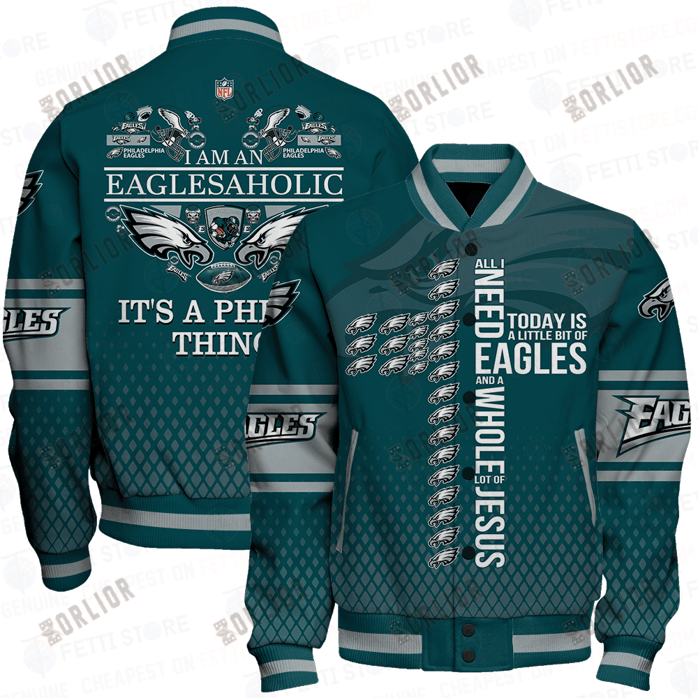 Philadelphia Eagles - National Football League AOP Varsity Jacket STM V1