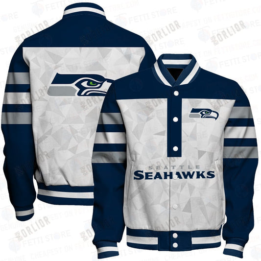 Seattle Seahawks  2023 Starter Thursday Night Gridiron Raglan Unisex Varsity Jacket V6