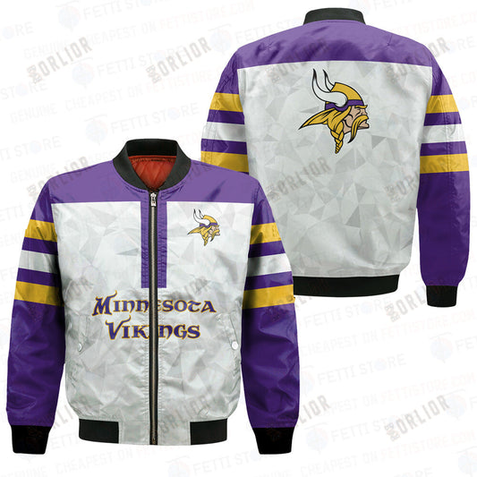 Minnesota Vikings NFL 2023 Starter Thursday Night Gridiron Raglan Unisex Bomber Jacket V6