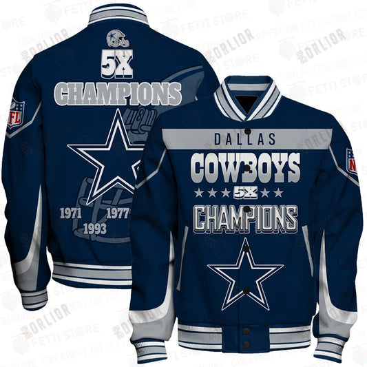Dallas Cowboys 5X Super Bowl Champions Varsity Jacket