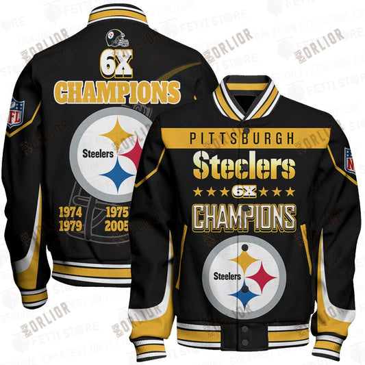 Pittsburgh Steelers 6X Super Bowl Champions Varsity Jacket