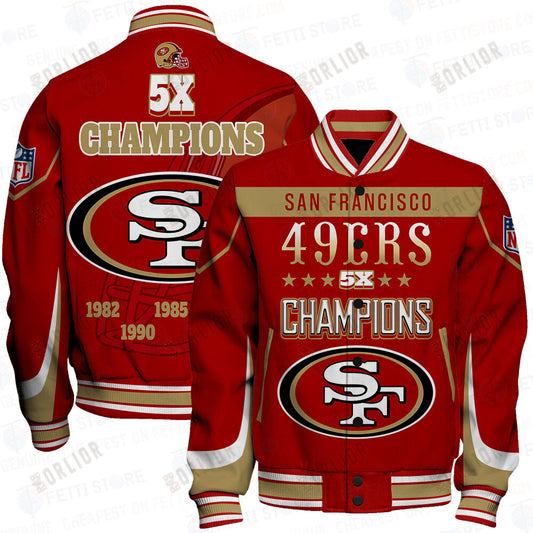San Francisco 49ers 5X Super Bowl Champions Varsity Jacket