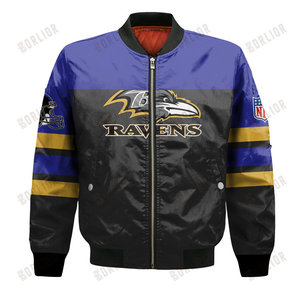Baltimore Ravens Logo NFL 2024 Unisex Bomber Jacket V8