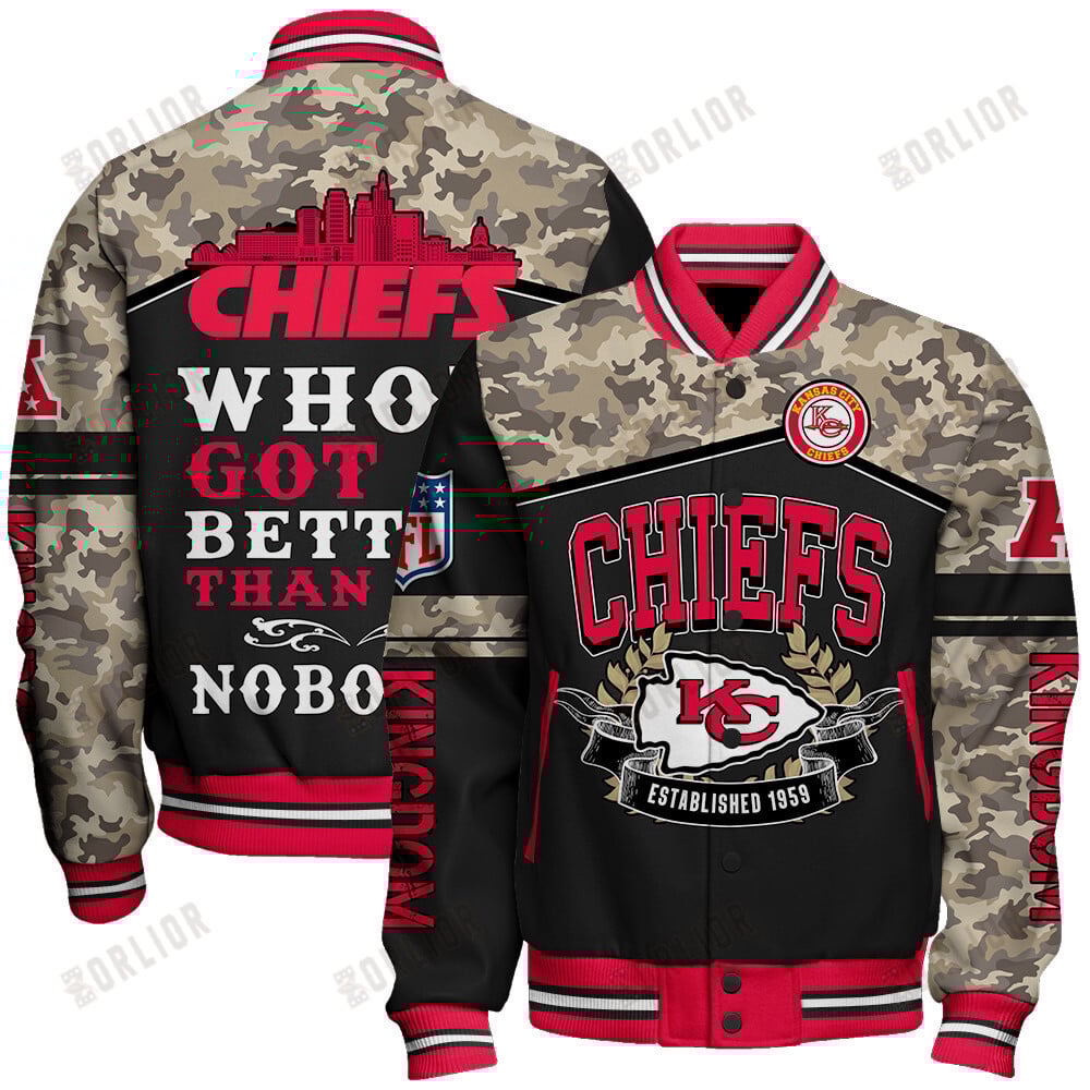 Kansas City Chiefs Kingdom National Football League Print Varsity Jacket