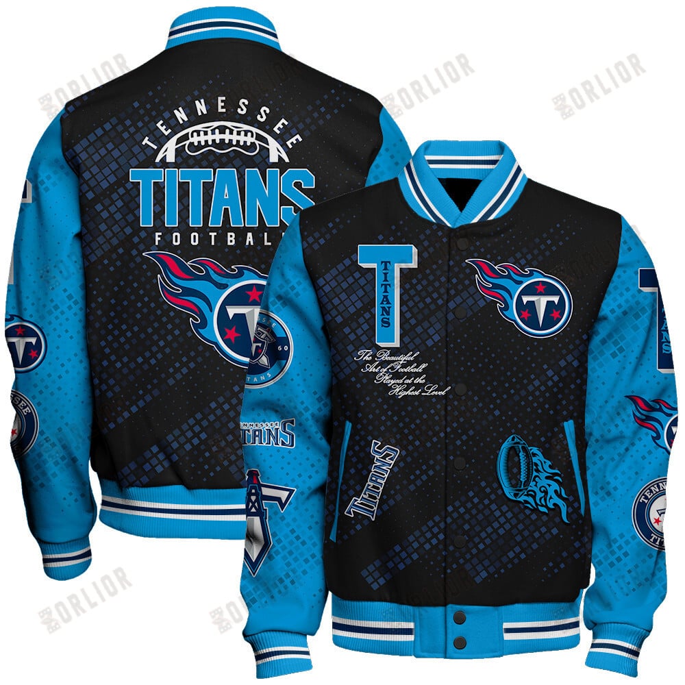 Tennessee Titans National Football League Pattern Varsity Jacket V13