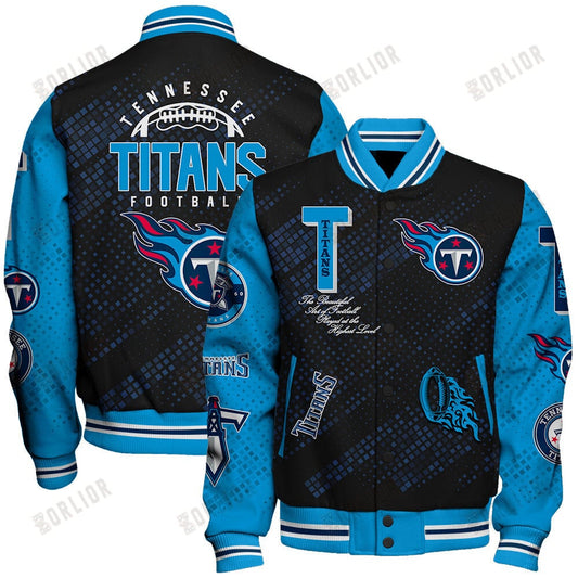 Tennessee Titans National Football League Pattern Varsity Jacket V13