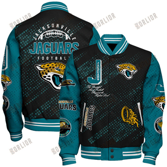 Jacksonville Jaguars National Football League Pattern Varsity Jacket V13