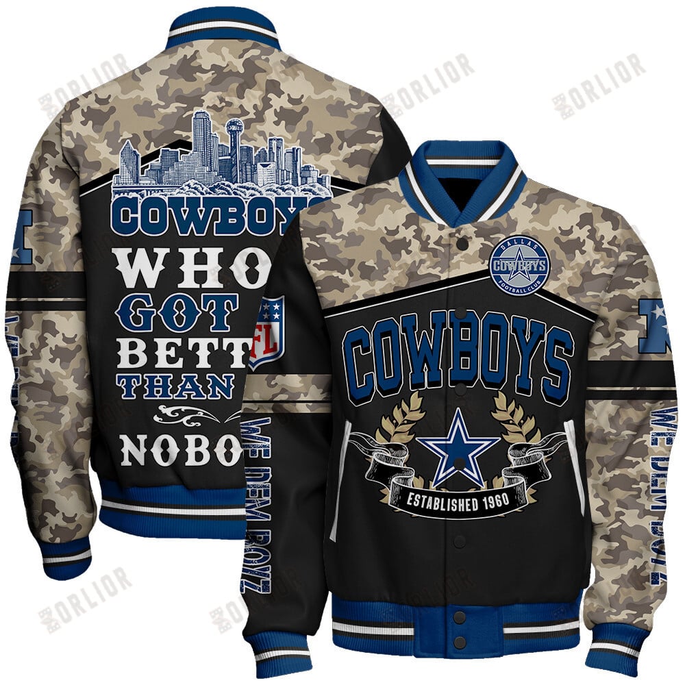 Dallas Cowboys We Dem Boyz National Football League Print Varsity Jacket