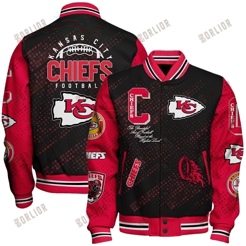 Kansas City Chiefs National Football League Pattern Varsity Jacket V13