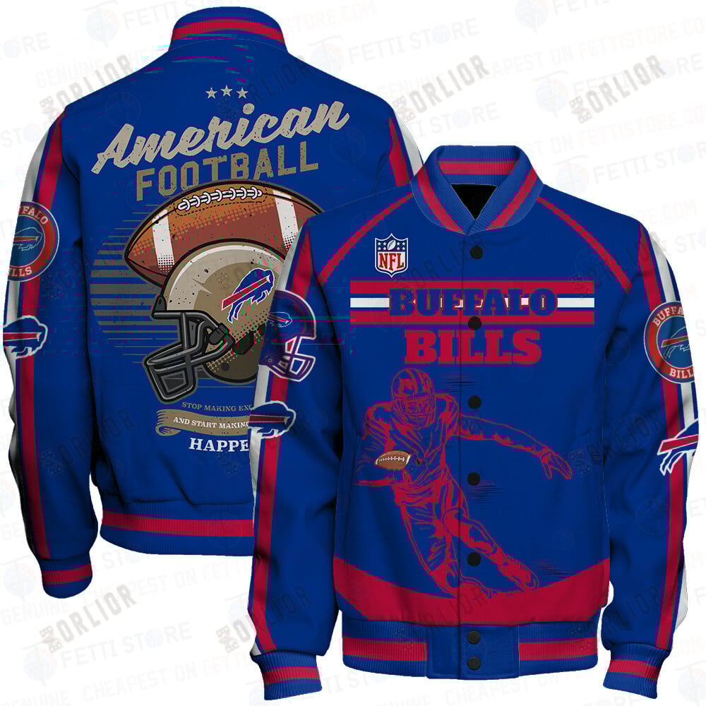 Buffalo Bills National Football League Print Varsity Jacket STM V3