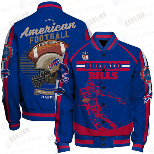 Buffalo Bills National Football League Print Varsity Jacket STM V3