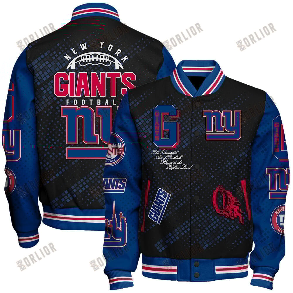 New York Giants National Football League Pattern Varsity Jacket V13