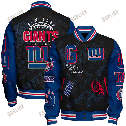 New York Giants National Football League Pattern Varsity Jacket V13
