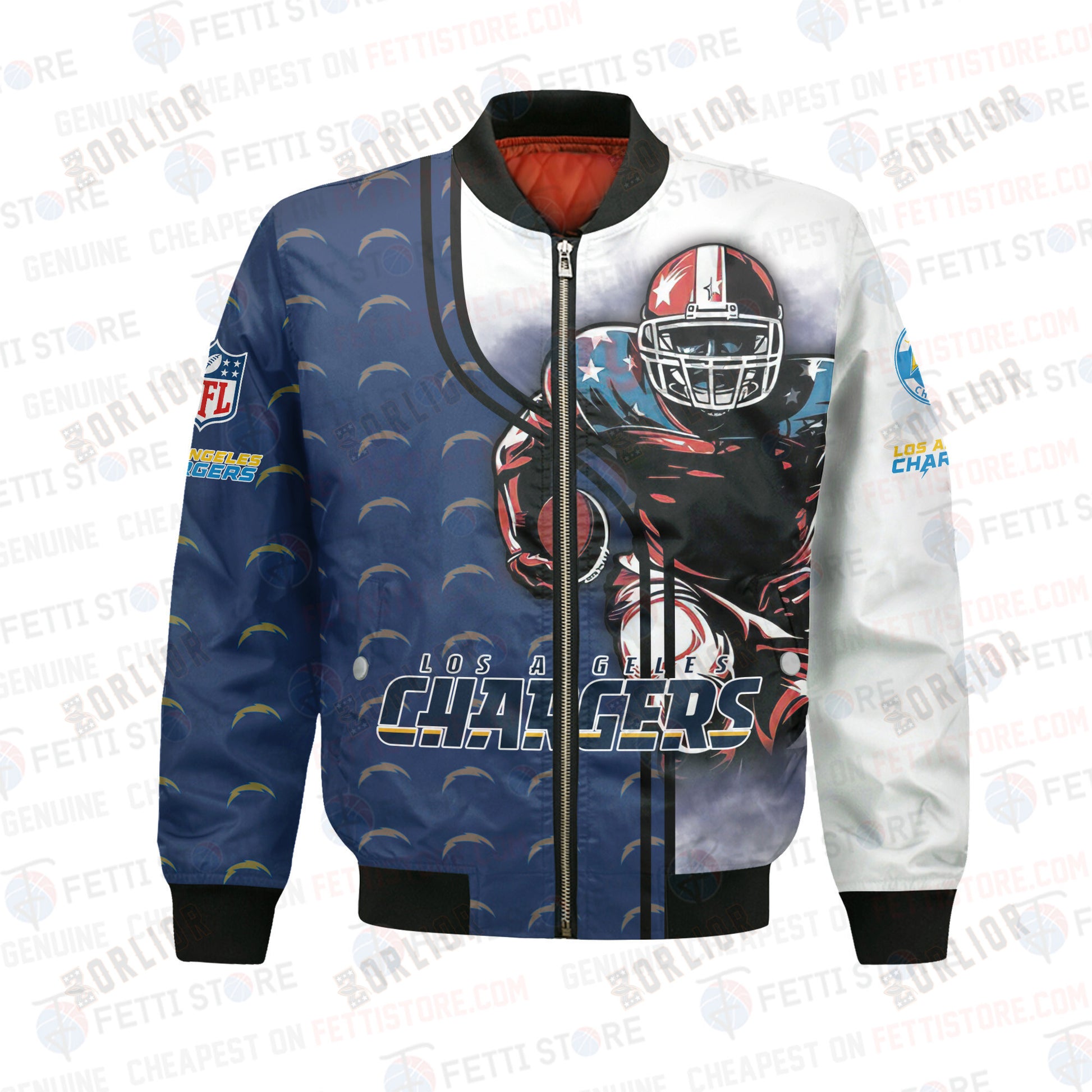 Los Angeles Chargers National Football League Bomber Jacket STM V4