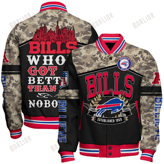 Buffalo Bills Billieve National Football League Print Varsity Jacket