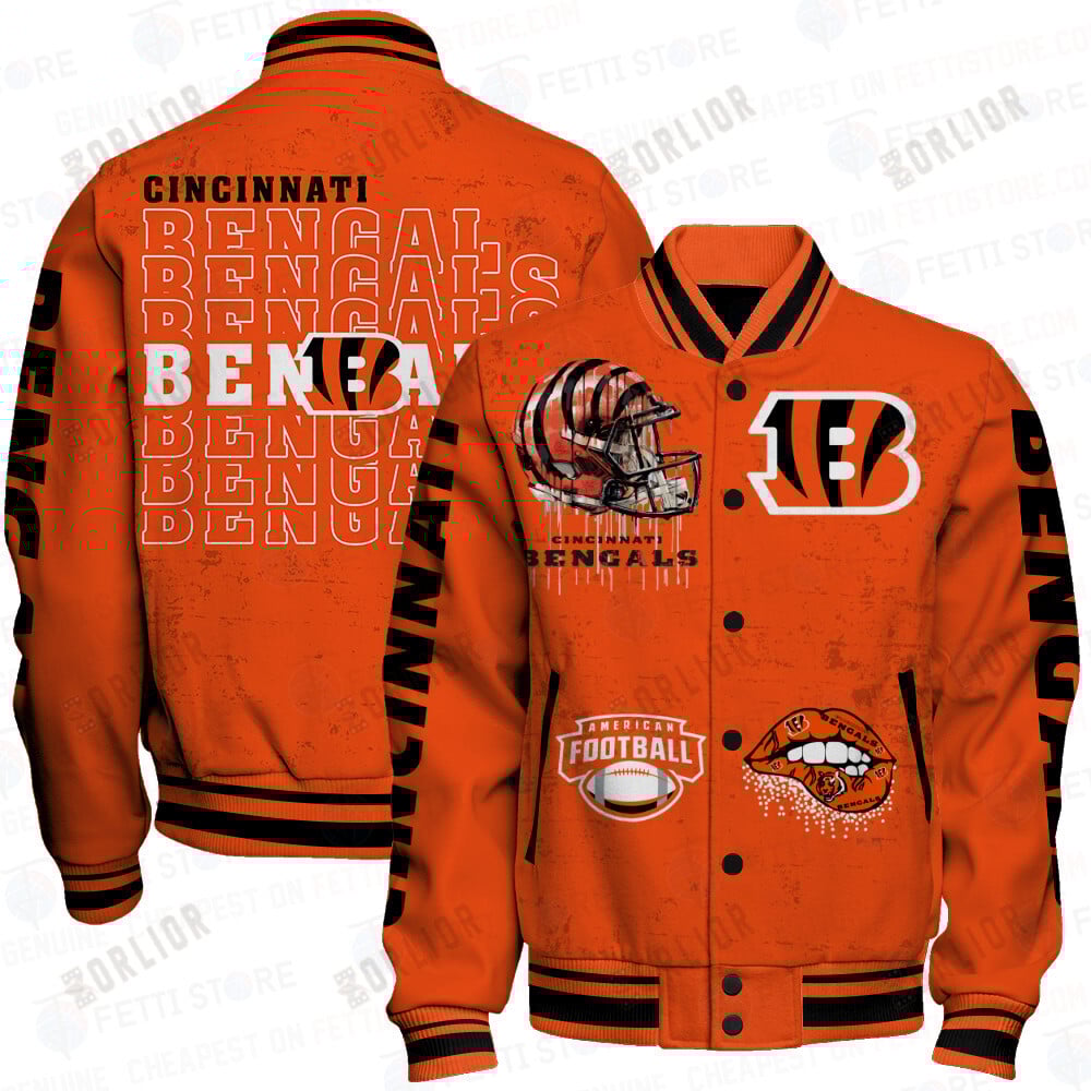 Cincinnati Bengals National Football League Print Varsity Jacket STM V6