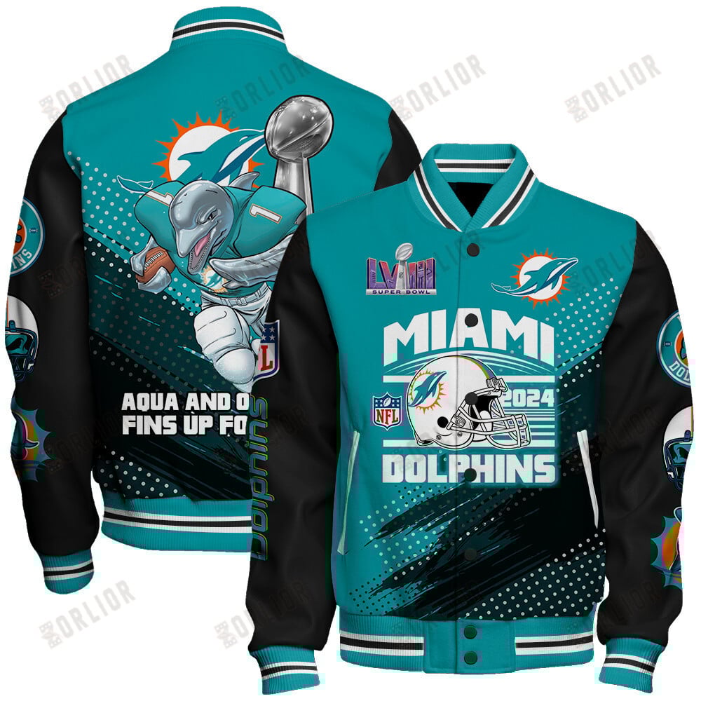 Miami Dolphins National Football League Varsity Jacket STM V3