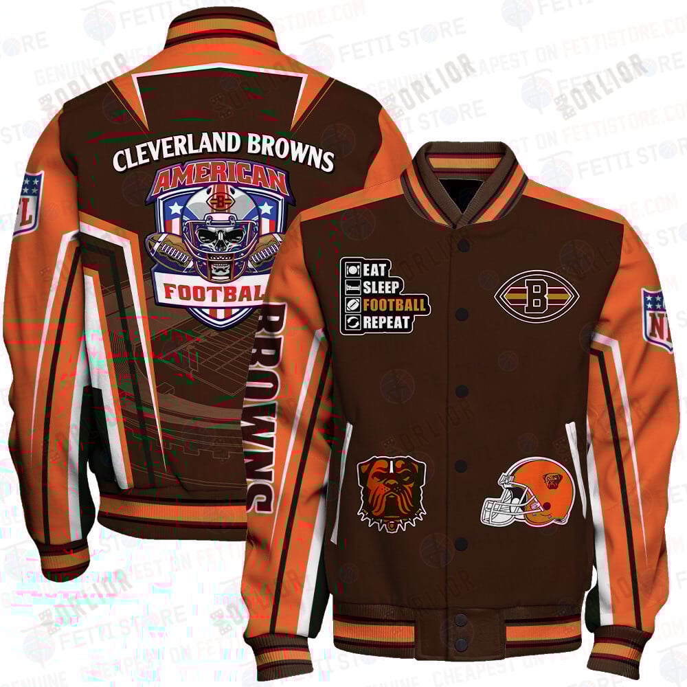 Cleverland Browns National Football League Varsity Jacket STM V4