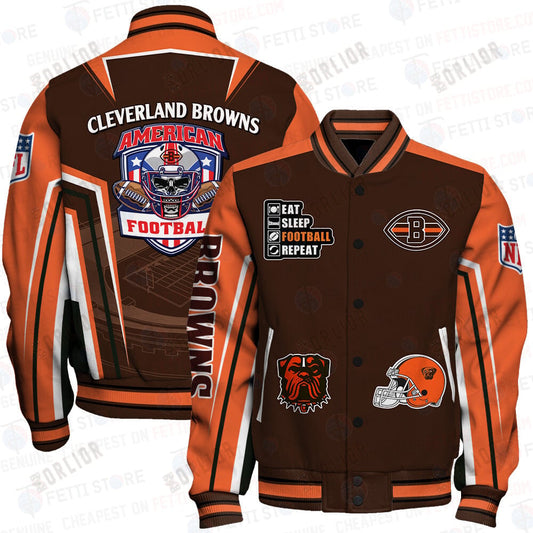 Cleverland Browns National Football League Varsity Jacket STM V4