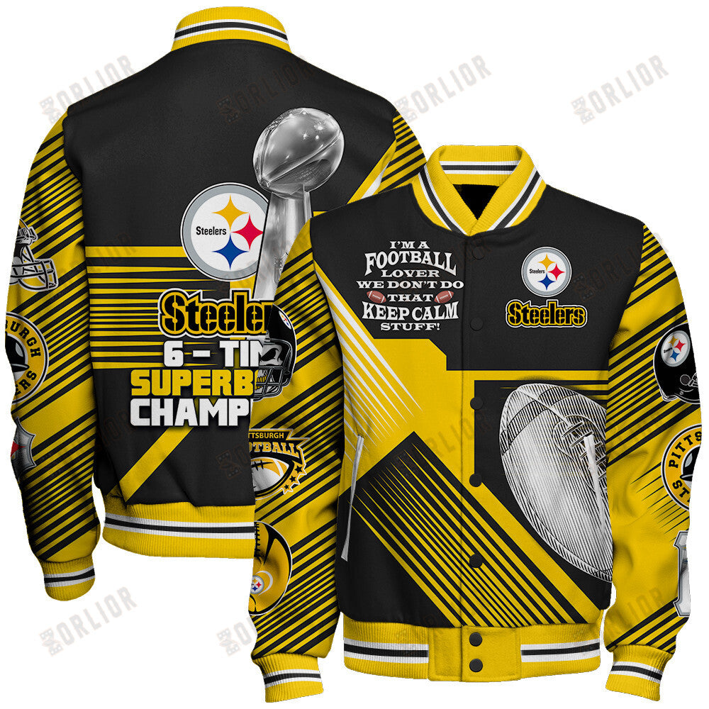 Pittsburgh Steelers National Football League Varsity Jacket STM V2