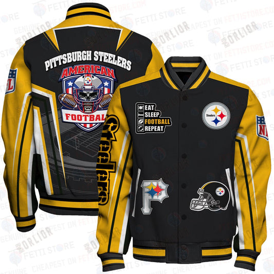 Pittsburgh Steelers National Football League Varsity Jacket STM V4