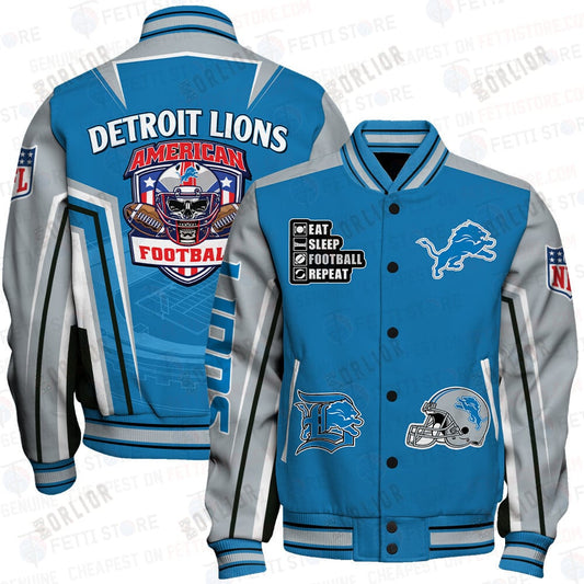 Detroit Lions National Football League Varsity Jacket STM V4
