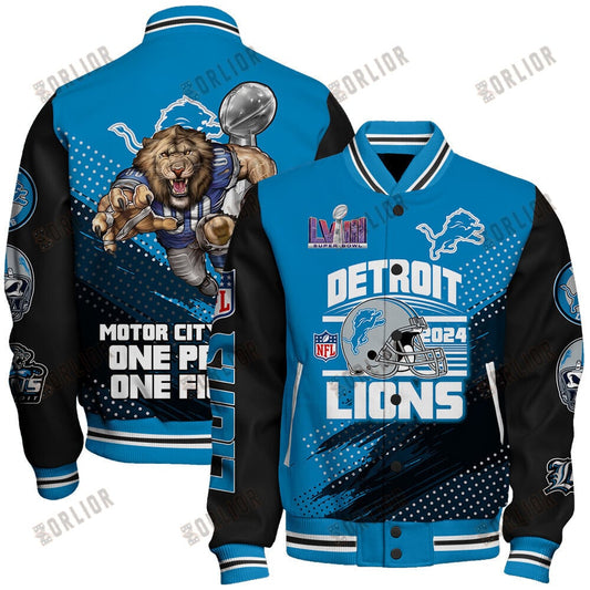 Detroit Lions National Football League Varsity Jacket STM V3