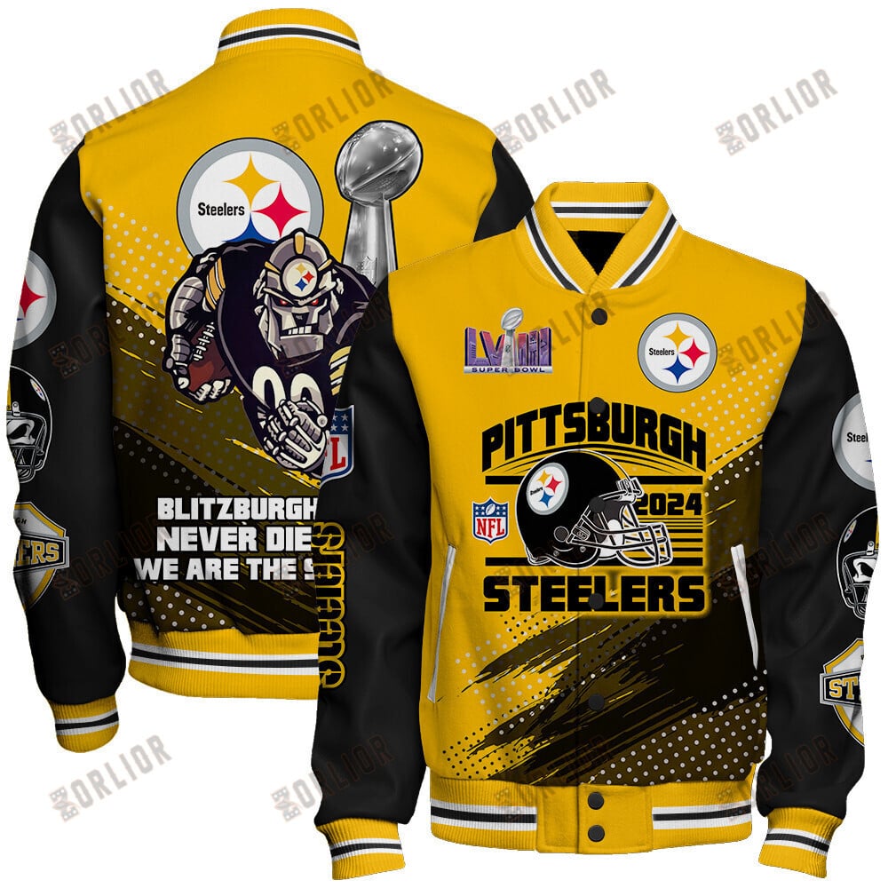 Pittsburgh Steelers National Football League Varsity Jacket STM V3
