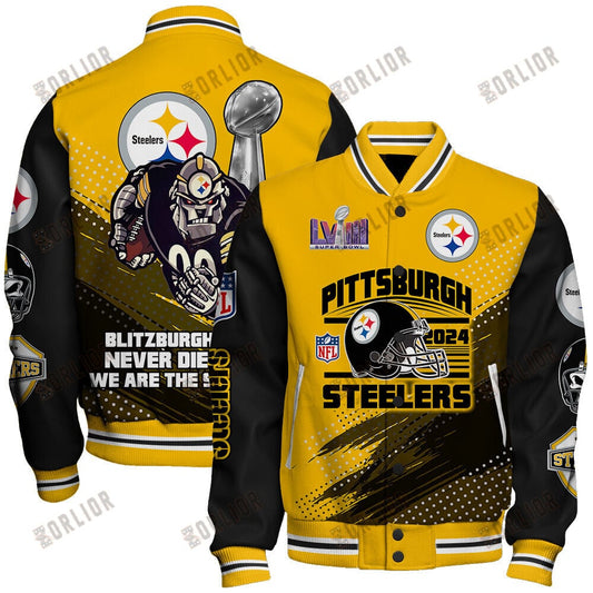 Pittsburgh Steelers National Football League Varsity Jacket STM V3