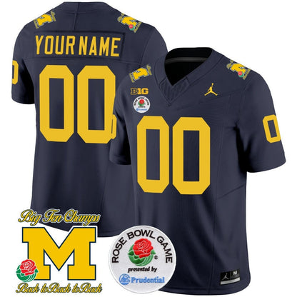 Michigan Wolverines Rose Bowl Patch Vapor Limited Jersey - All Stitched