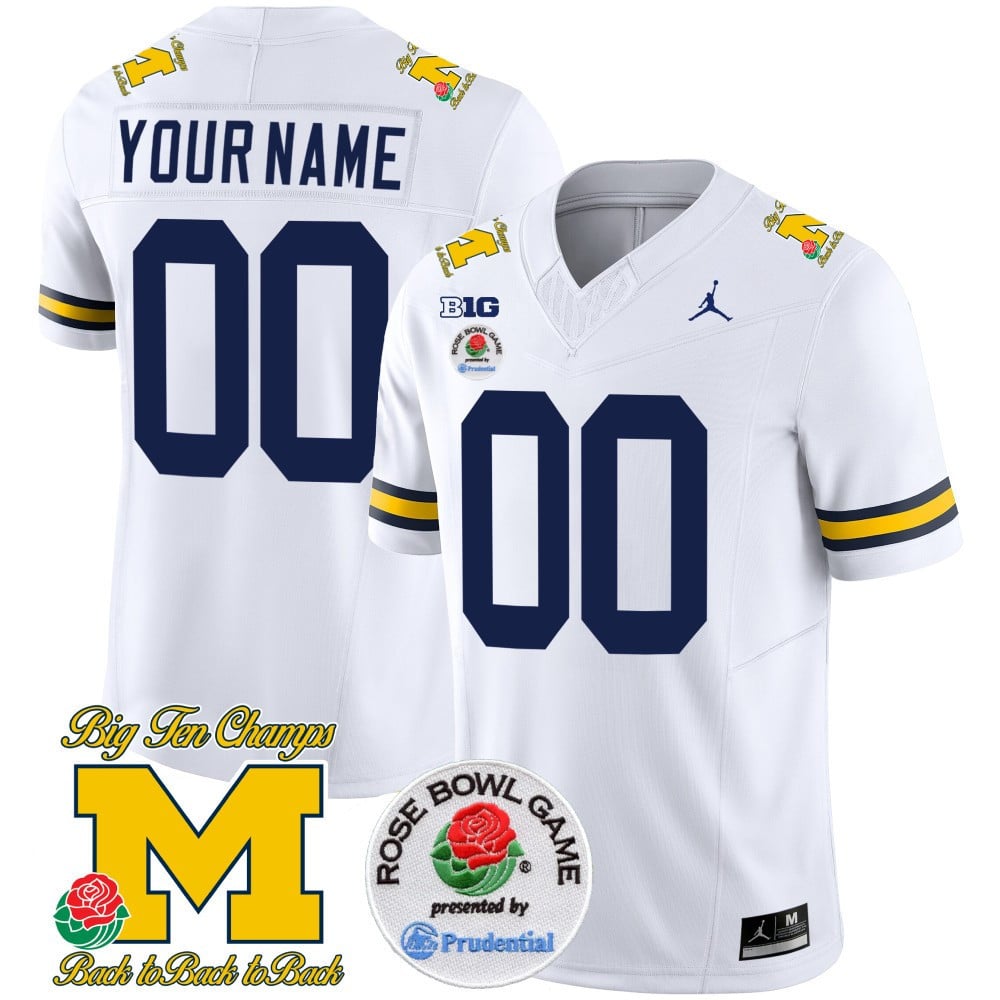 Michigan Wolverines Rose Bowl Patch Vapor Limited Jersey - All Stitched