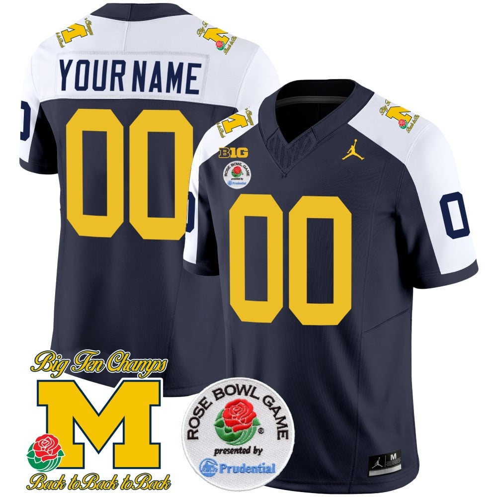 Michigan Wolverines Rose Bowl Patch Vapor Limited Jersey - All Stitched