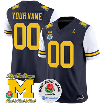 Michigan Wolverines Rose Bowl Patch Vapor Limited Jersey - All Stitched