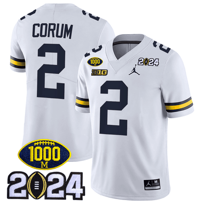 Michigan Wolverines 1000 Wins & 2024 College Bowl Patch Vapor Limited Jersey - All Stitched