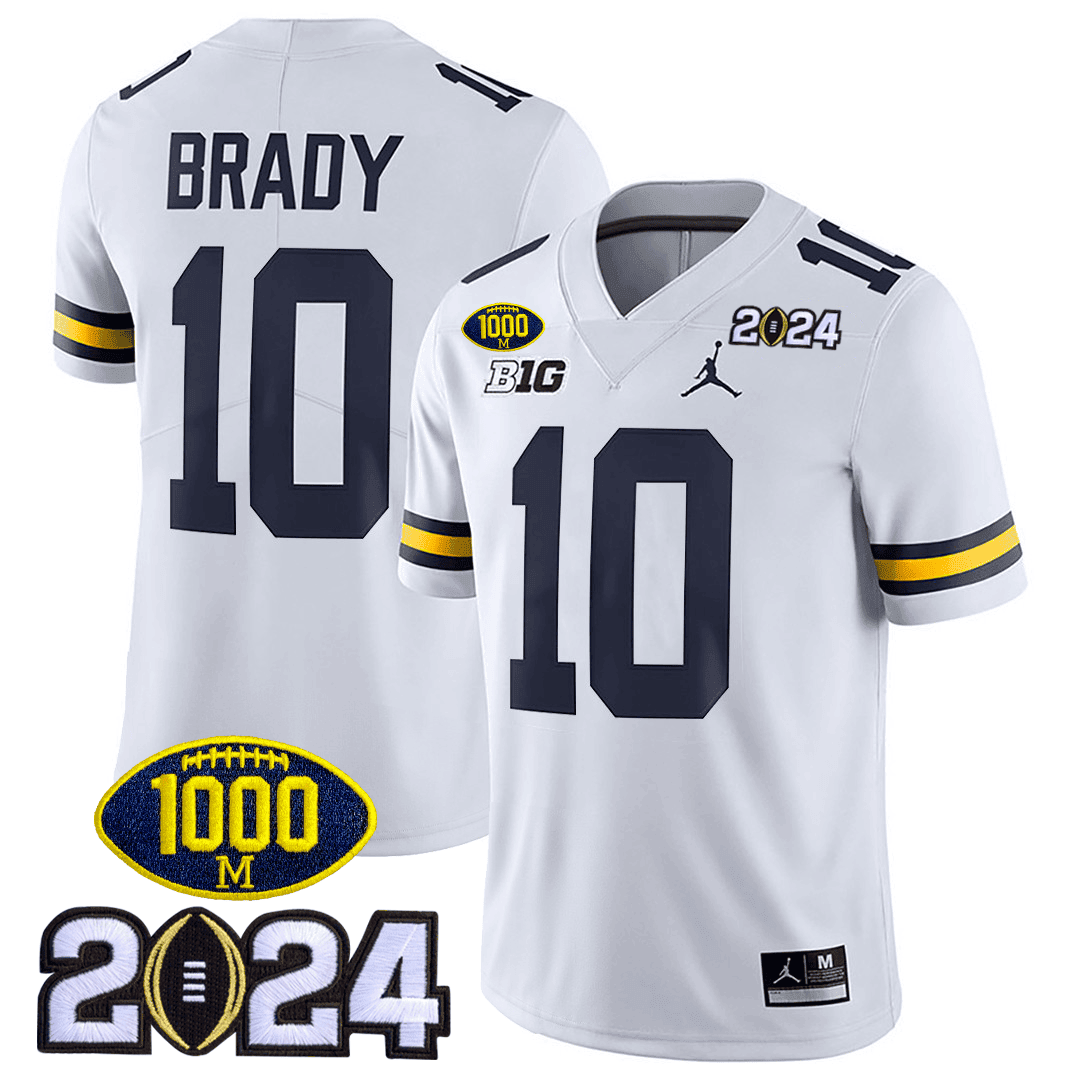 Michigan Wolverines 1000 Wins & 2024 College Bowl Patch Vapor Limited Jersey - All Stitched