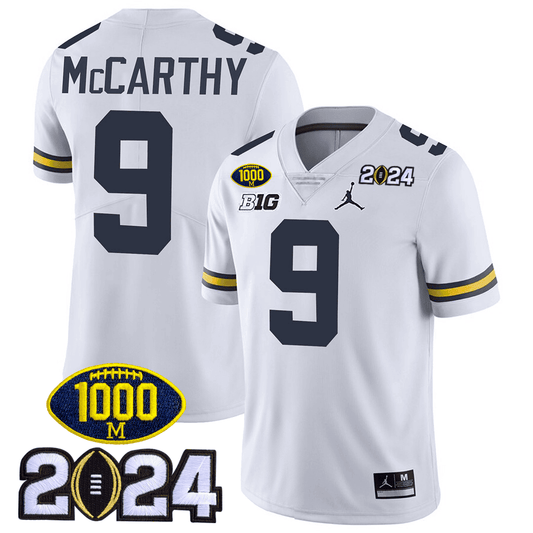 Michigan Wolverines 1000 Wins & 2024 College Bowl Patch Vapor Limited Jersey - All Stitched