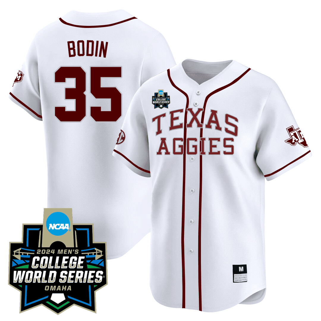 Texas A&M 23/24 Jersey - 2024 College World Series Patch