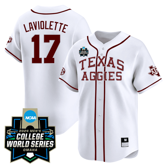 Texas A&M 23/24 Jersey - 2024 College World Series Patch