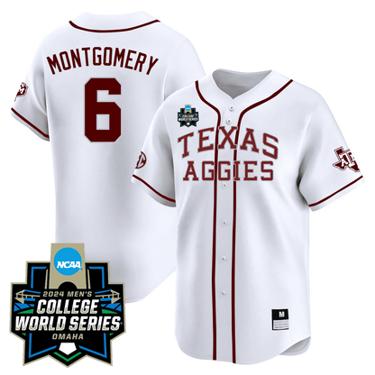 Texas A&M 23/24 Jersey - 2024 College World Series Patch