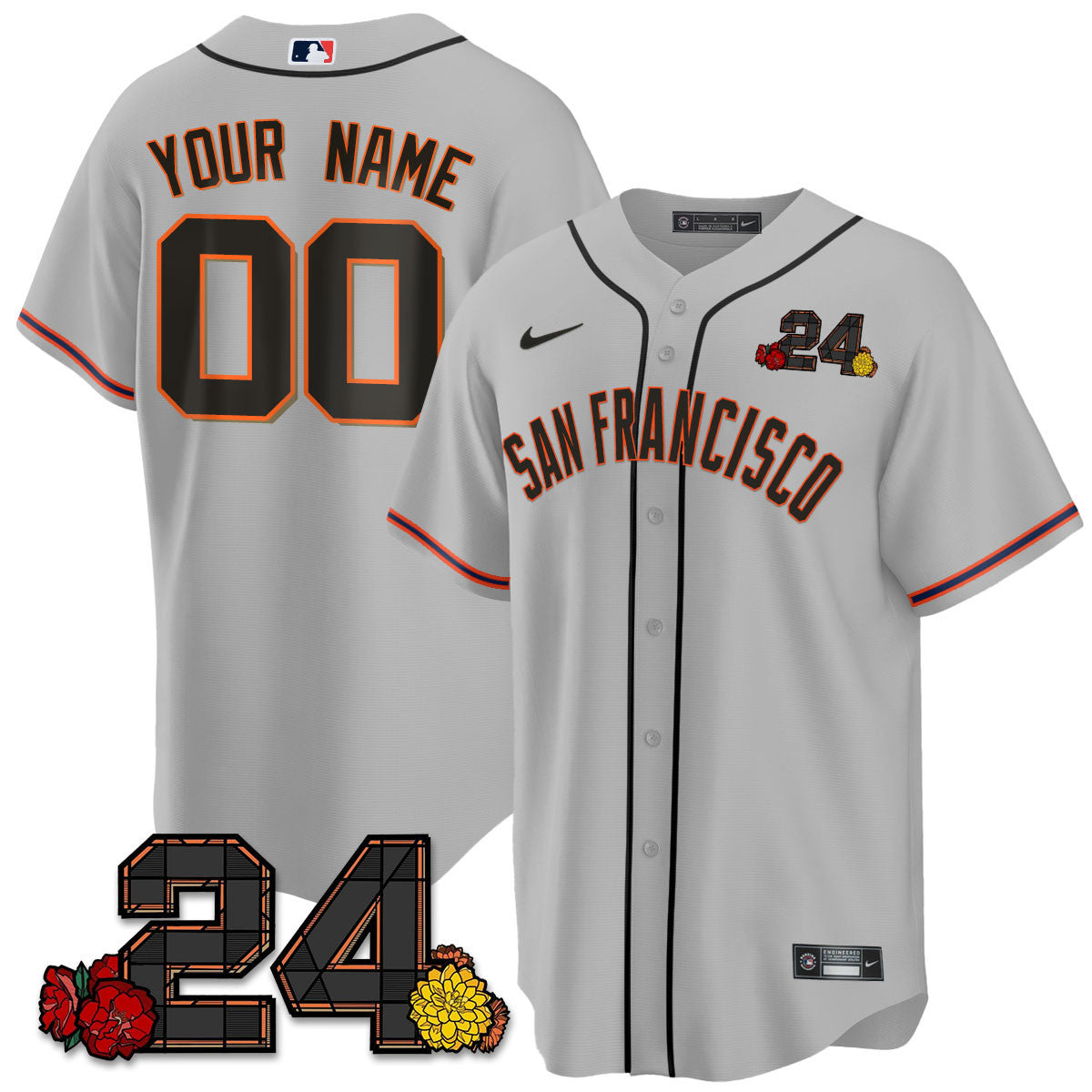 Men's San Francisco Giants 2024 Vapor Premier Limited Jersey - Willie Mays Patch