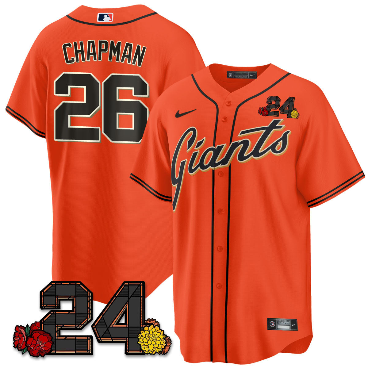 Giants 2024 Vapor Premier Limited Jersey - Willie Mays Patch