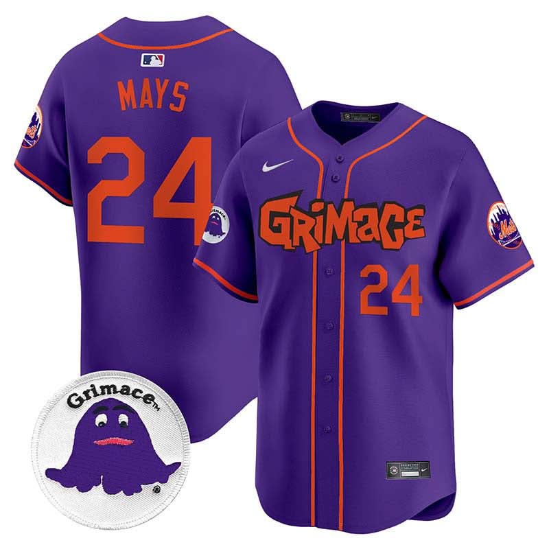 Men's Mets Grimace Vapor Premier Limited Jersey V2 - All Stitched