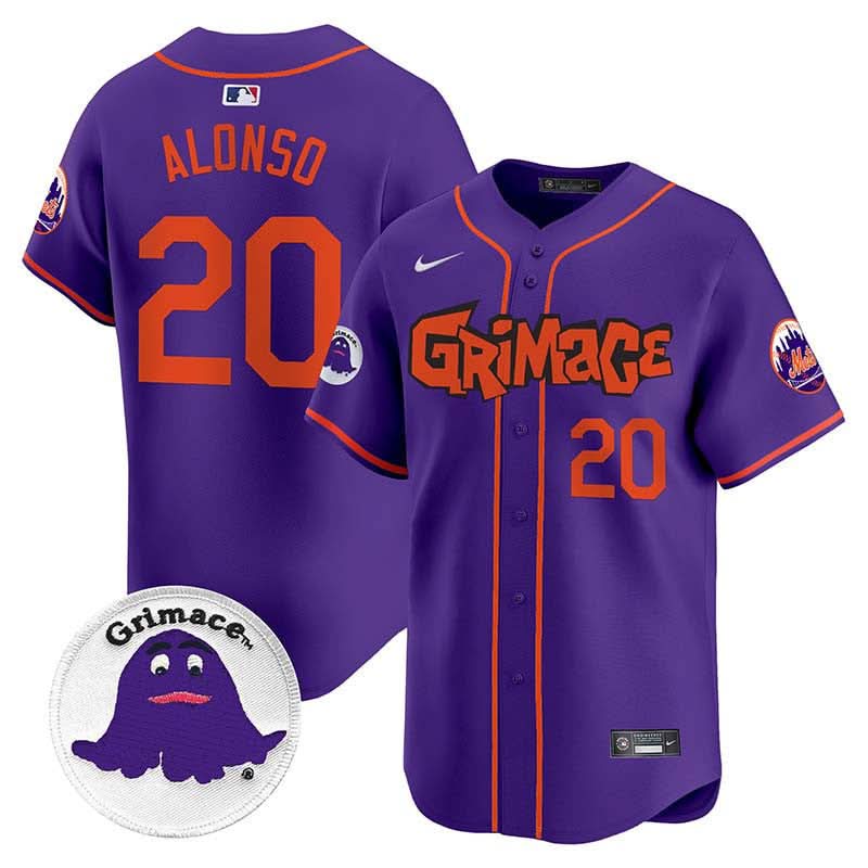 Men's Mets Grimace Vapor Premier Limited Jersey V2 - All Stitched