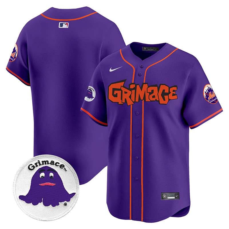 Men's Mets Grimace Vapor Premier Limited Jersey V2 - All Stitched