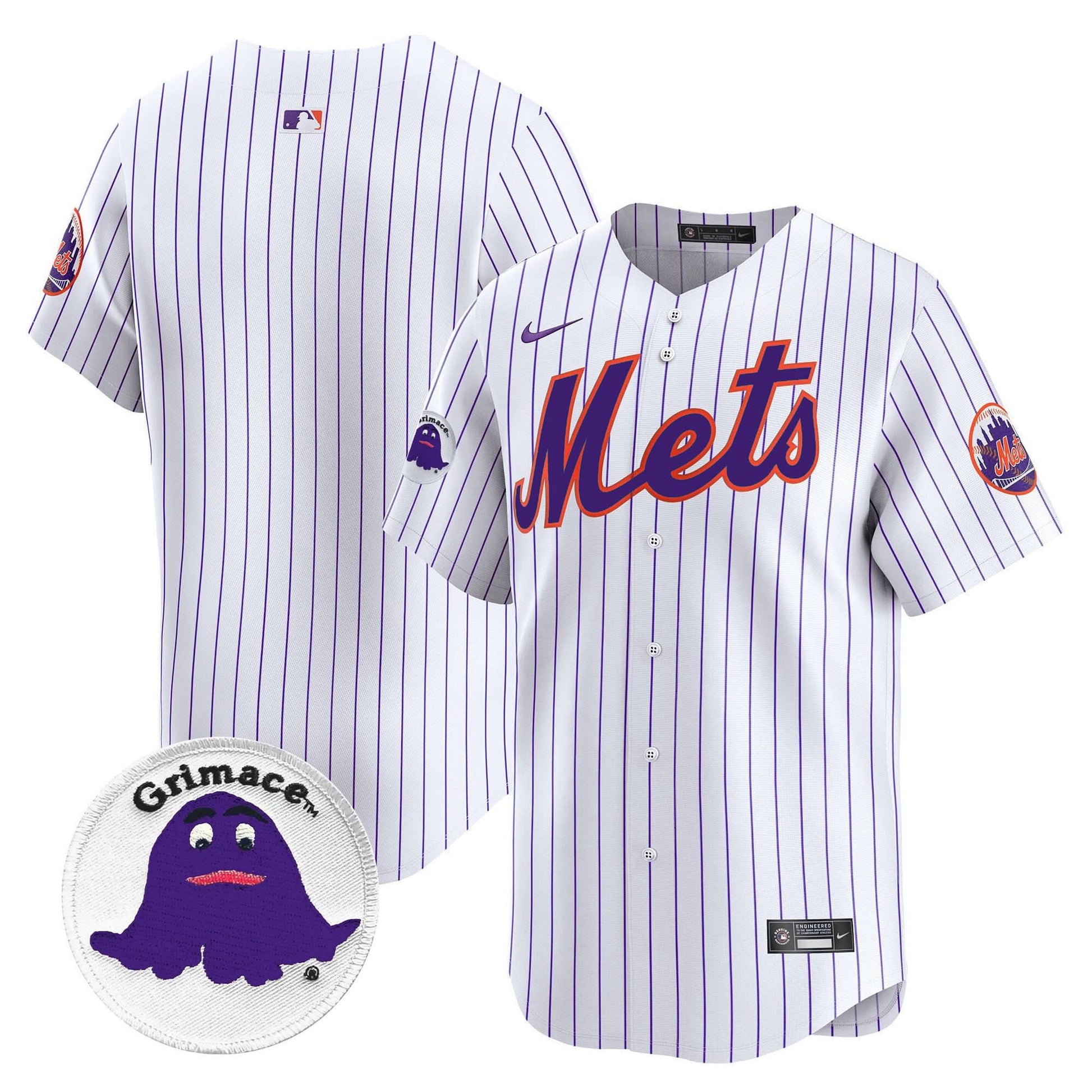 Men's Mets Grimace Vapor Premier Limited Jersey - All Stitched