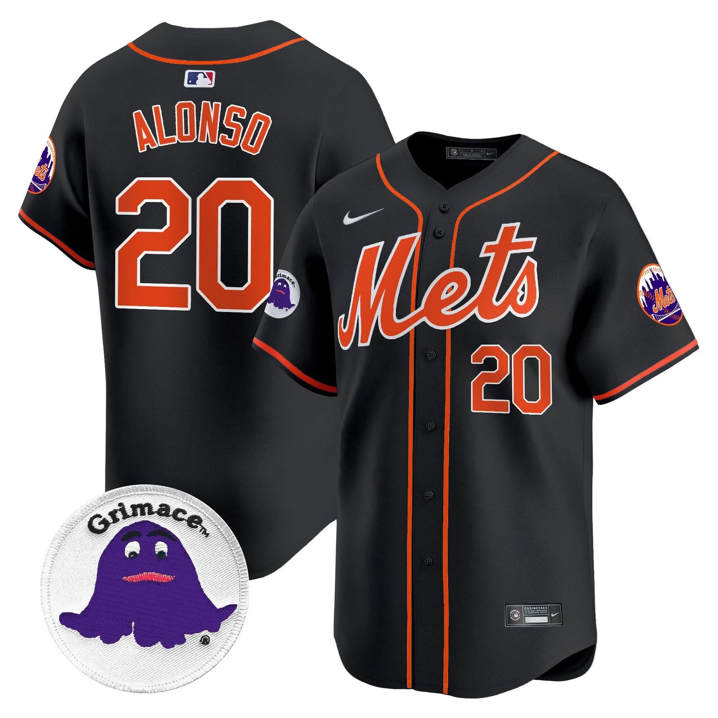 Men's Mets Grimace Vapor Premier Limited Jersey - All Stitched