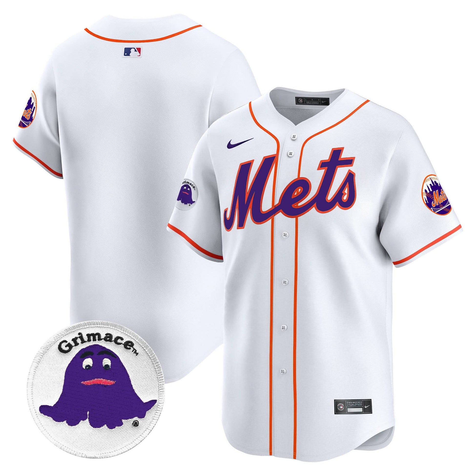 Men's Mets Grimace Vapor Premier Limited Jersey - All Stitched