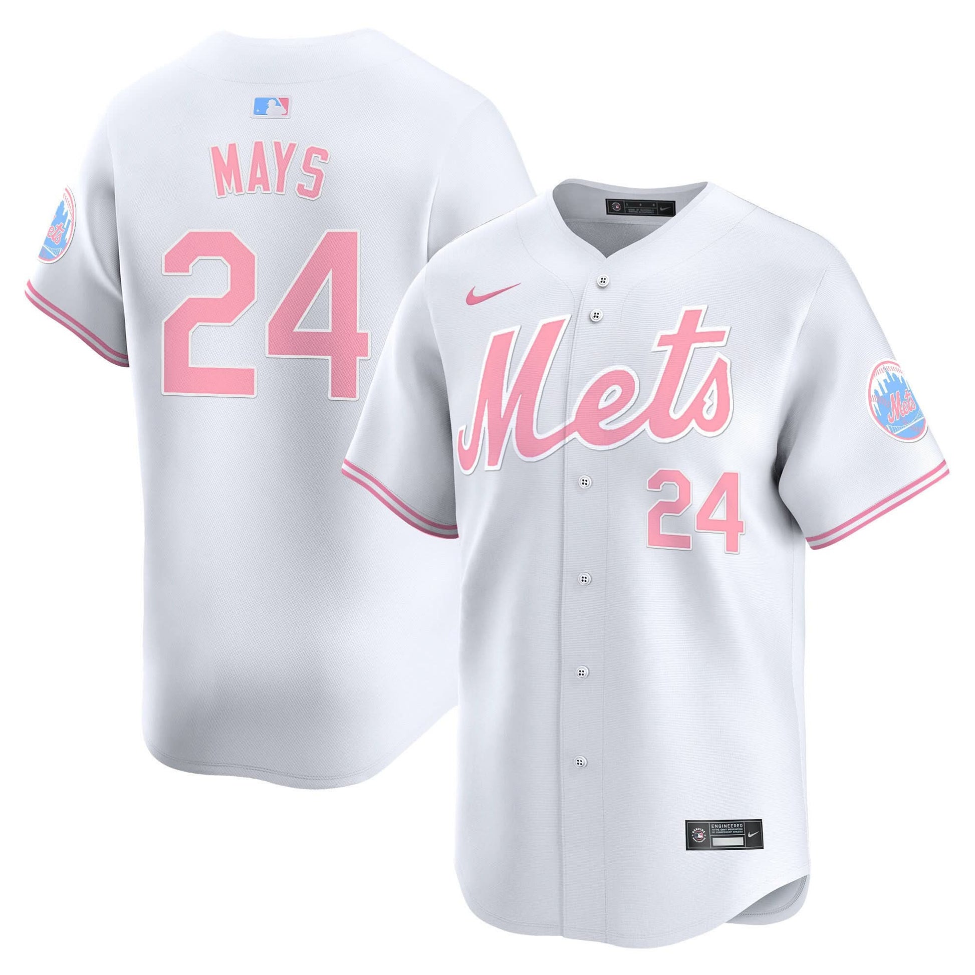 Men's Mets Bubblegum Pink Vapor Premier Limited Jersey - All Stitched